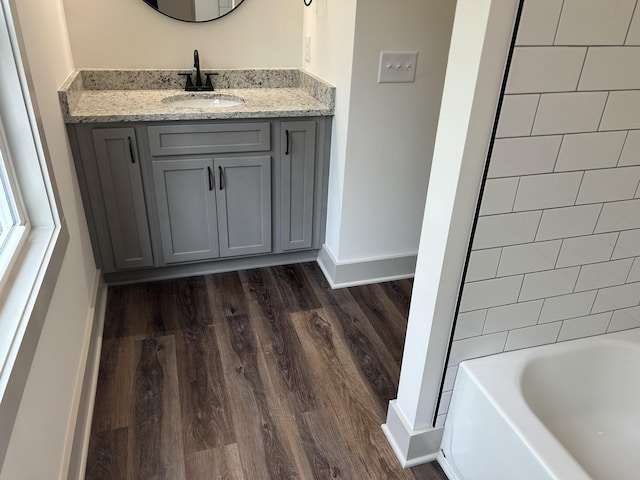 807 Hasty Ln, Estill Springs, TN 37330 - full bathroom featuring wood finished floors and vanity
