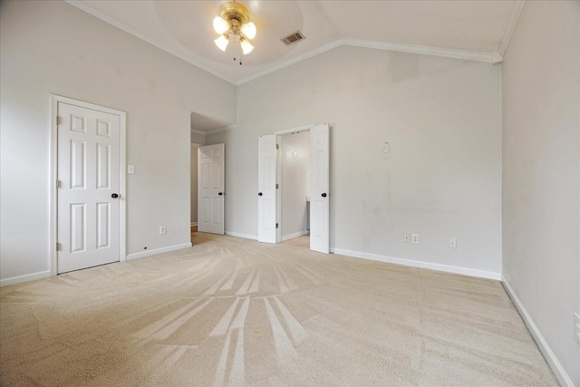1117 Cross Wood Ln, Cordova, TN 38018 - unfurnished bedroom with carpet flooring, lofted ceiling, and crown molding
