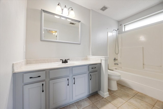 1117 Cross Wood Ln, Cordova, TN 38018 - bathroom with tile patterned flooring, vanity, and shower / bathtub combination