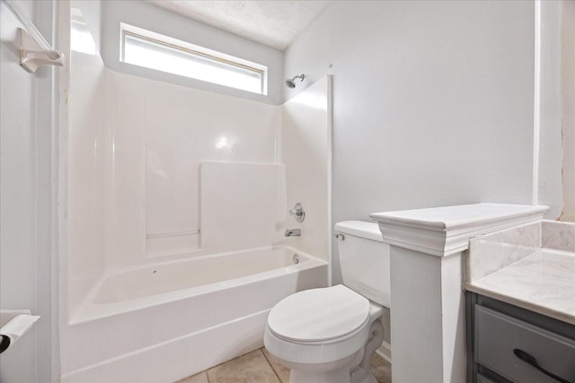 1117 Cross Wood Ln, Cordova, TN 38018 - full bath with shower / washtub combination, vanity, tile patterned floors, and a textured ceiling