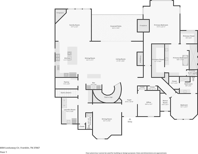 6004 Lookaway Cir, Franklin, TN 37067 - view of home floor plan