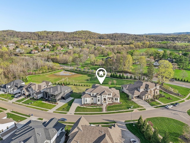 6004 Lookaway Cir, Franklin, TN 37067 - aerial view of property's location with nearby suburban area