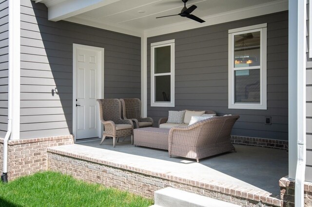 7018 Southvale Blvd, Franklin, TN 37064 - view of patio / terrace featuring a ceiling fan