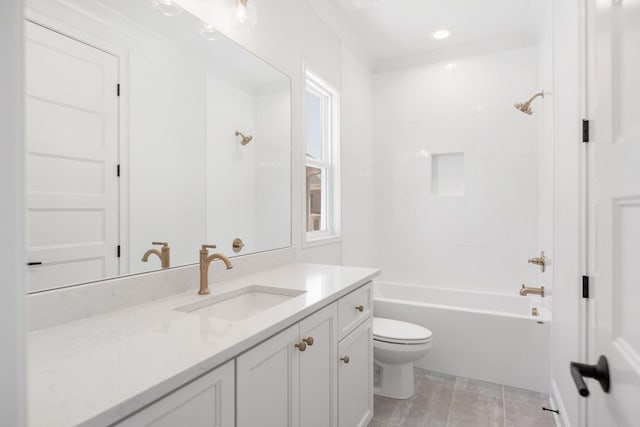 7018 Southvale Blvd, Franklin, TN 37064 - bathroom featuring vanity, bathtub / shower combination, and recessed lighting