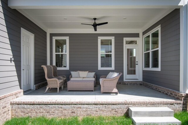 7018 Southvale Blvd, Franklin, TN 37064 - view of patio featuring ceiling fan and an outdoor living space