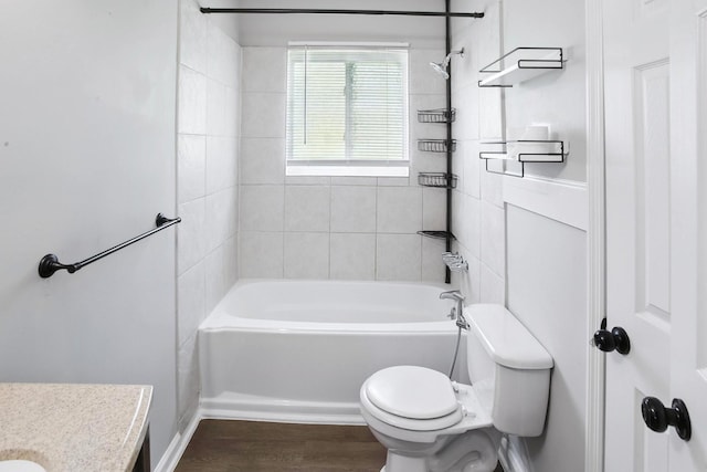 5011 Jarrett Rd, Chattanooga, TN 37416 - full bathroom featuring bathing tub / shower combination, wood finished floors, and vanity