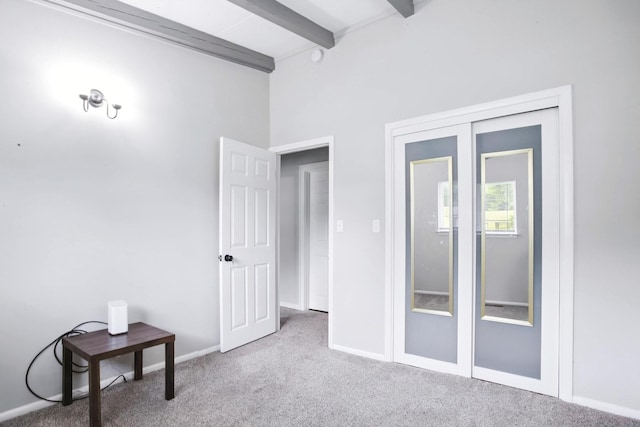 5011 Jarrett Rd, Chattanooga, TN 37416 - empty room with beamed ceiling and carpet floors