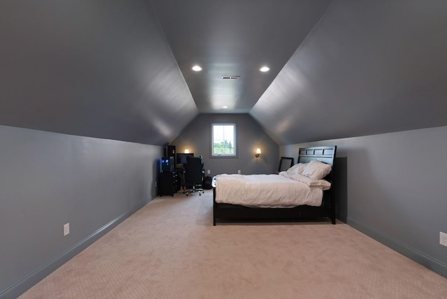 1744 Blackburn Ln, Spring Hill, TN 37174 - bedroom with lofted ceiling, carpet flooring, and recessed lighting