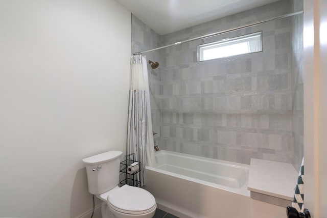 1744 Blackburn Ln, Spring Hill, TN 37174 - bathroom featuring toilet and shower / bath combination with curtain