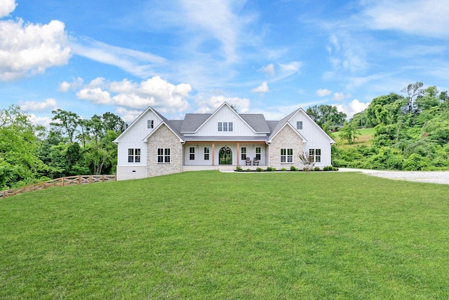 1744 Blackburn Ln, Spring Hill, TN 37174 - modern inspired farmhouse featuring board and batten siding and stone siding
