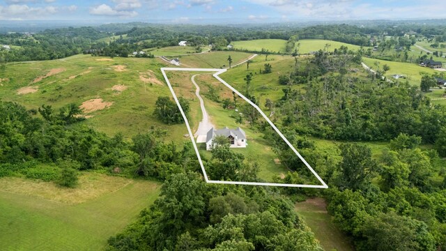 1744 Blackburn Ln, Spring Hill, TN 37174 - aerial view of property's location featuring property boundaries highlighted and rural landscape