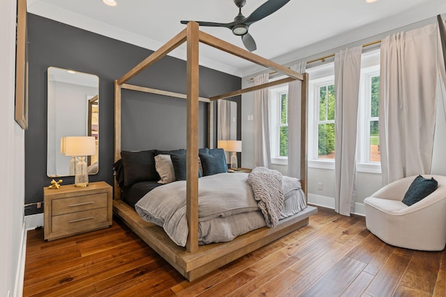541 Lakeview Cir, Mount Juliet, TN 37122 - bedroom with wood-type flooring, recessed lighting, and a ceiling fan