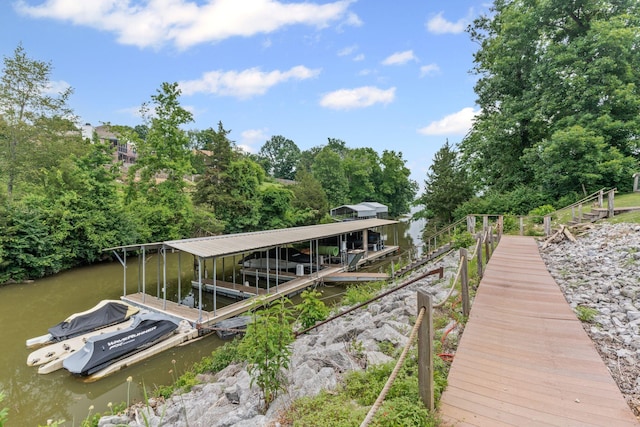541 Lakeview Cir, Mount Juliet, TN 37122 - dock area with boat lift and a water view