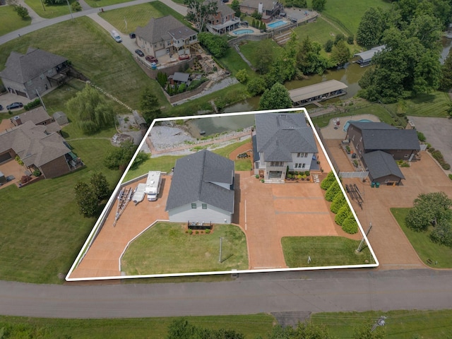 541 Lakeview Cir, Mount Juliet, TN 37122 - aerial view of property's location with property boundaries highlighted and nearby suburban area