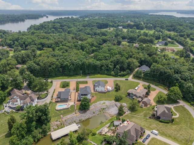 541 Lakeview Cir, Mount Juliet, TN 37122 - aerial view of property and surrounding area with a heavily wooded area and a large body of water