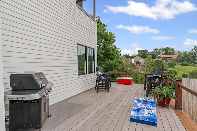 541 Lakeview Cir, Mount Juliet, TN 37122 - wooden terrace with grilling area