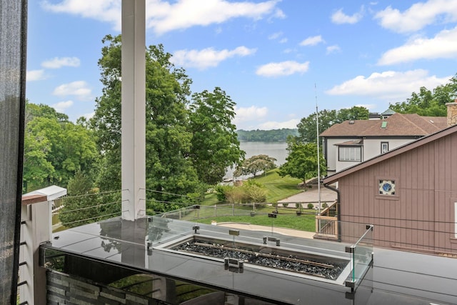 541 Lakeview Cir, Mount Juliet, TN 37122 - view of patio / terrace with a fire pit and a water view