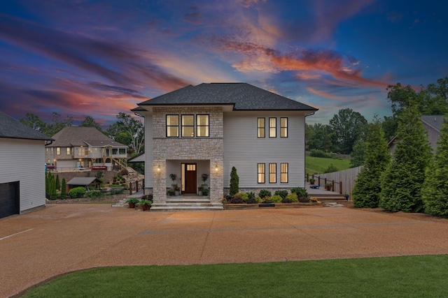 541 Lakeview Cir, Mount Juliet, TN 37122 - contemporary home featuring stone siding