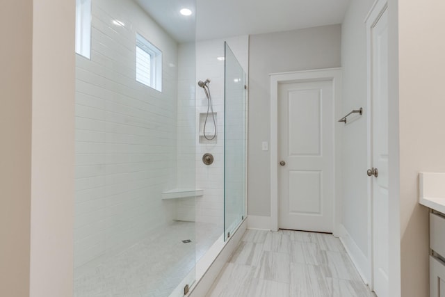 2110 Lequire Ln, Spring Hill, TN 37174 - bathroom featuring a tile shower and vanity