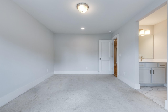 2110 Lequire Ln, Spring Hill, TN 37174 - spare room with light colored carpet and recessed lighting