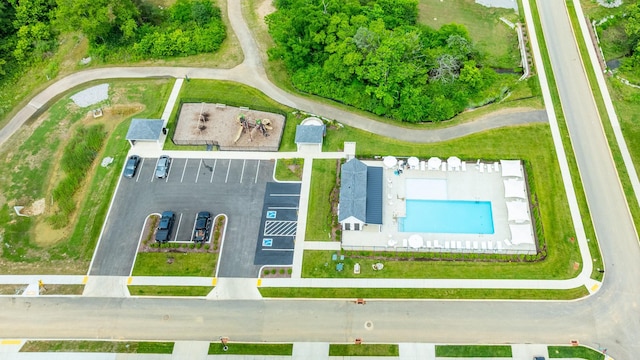 2110 Lequire Ln, Spring Hill, TN 37174 - aerial view of a pool