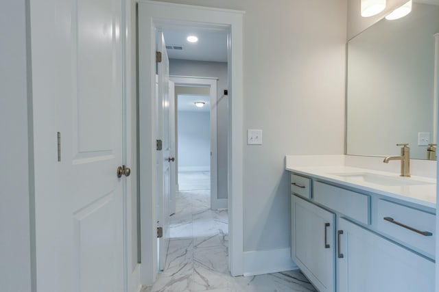 2110 Lequire Ln, Spring Hill, TN 37174 - bathroom with marble look tile flooring and vanity