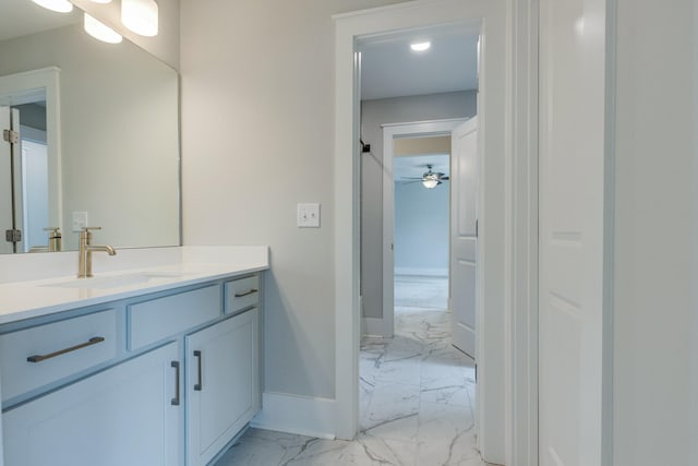 2110 Lequire Ln, Spring Hill, TN 37174 - bathroom with marble look tile flooring and vanity