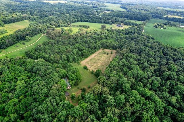 3316 Burr Rd, Springfield, TN 37172 - aerial view of property and surrounding area featuring rural landscape and a heavily wooded area