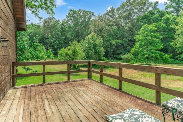 3316 Burr Rd, Springfield, TN 37172 - wooden deck with a yard and a view of trees