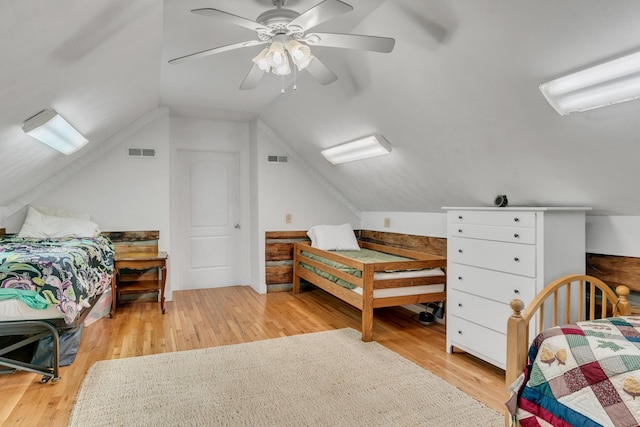3316 Burr Rd, Springfield, TN 37172 - bedroom featuring wood finished floors, vaulted ceiling, and ceiling fan