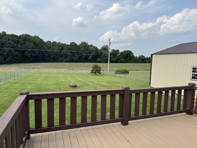 1911 Days Rd, Lafayette, TN 37083 - deck featuring a fenced backyard and a rural view