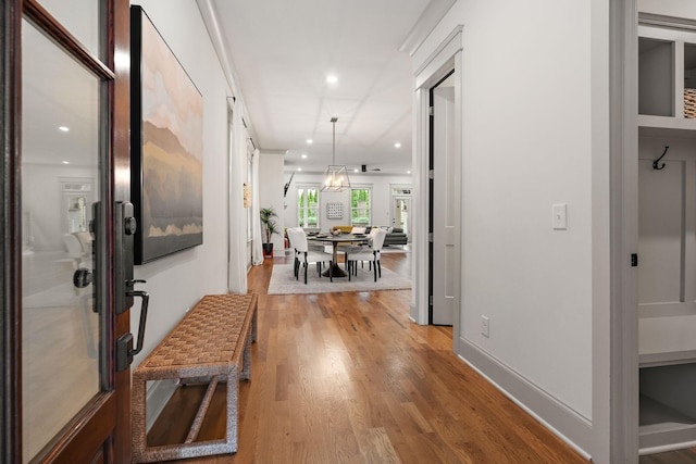 1931 Warfield Dr, Nashville, TN 37215 - corridor with light wood finished floors and recessed lighting