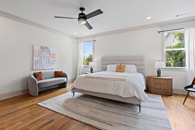 1931 Warfield Dr, Nashville, TN 37215 - bedroom featuring multiple windows, light wood finished floors, ceiling fan, and recessed lighting