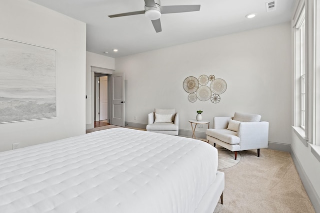 1931 Warfield Dr, Nashville, TN 37215 - bedroom with recessed lighting, light carpet, and ceiling fan