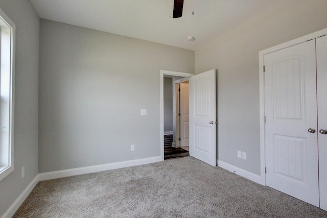 1331 Juniper Pass, Clarksville, TN 37043 - unfurnished bedroom featuring carpet floors, a ceiling fan, and a closet