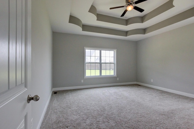 1331 Juniper Pass, Clarksville, TN 37043 - carpeted empty room with a raised ceiling and a ceiling fan