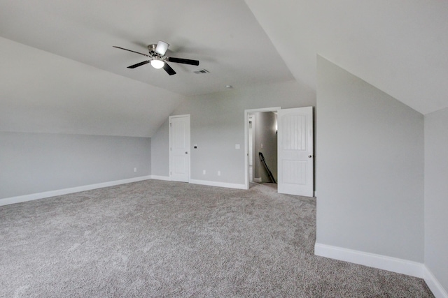 1331 Juniper Pass, Clarksville, TN 37043 - bonus room with vaulted ceiling, carpet, and ceiling fan