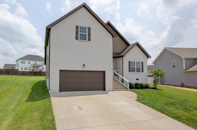 1331 Juniper Pass, Clarksville, TN 37043 - traditional-style home featuring brick siding, an attached garage, a front lawn, and driveway