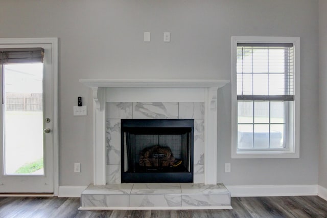 1331 Juniper Pass, Clarksville, TN 37043 - detailed view of wood finished floors and a fireplace