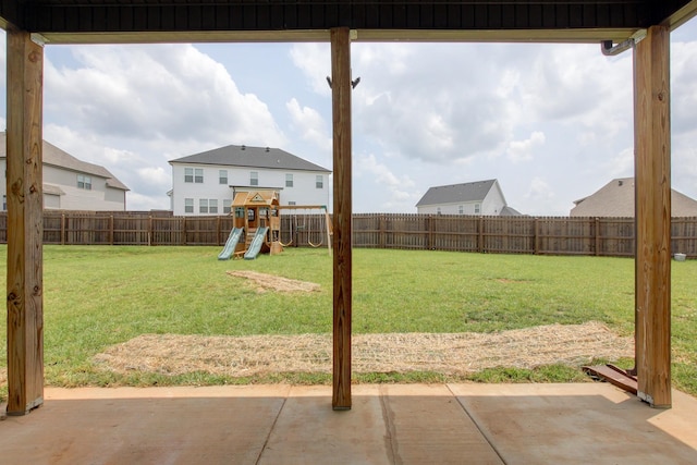 1331 Juniper Pass, Clarksville, TN 37043 - fenced backyard featuring a patio area and a playground