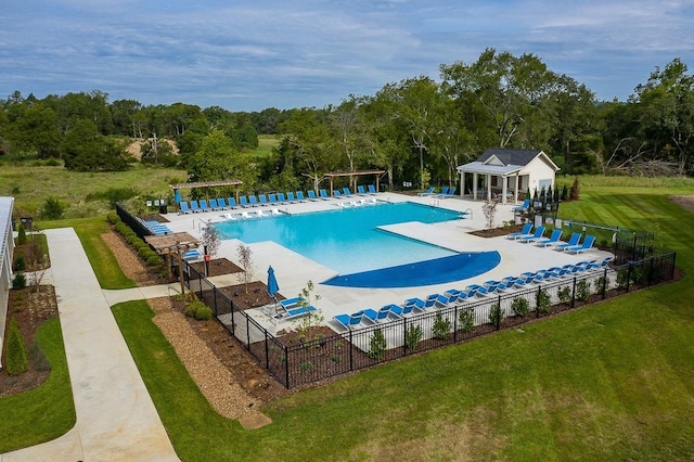 7019 Chardon St, Franklin, TN 37067 - community pool featuring a patio area and a pergola
