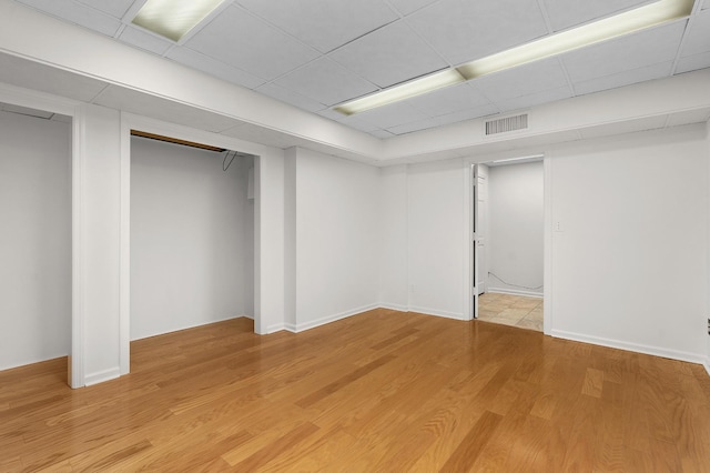2411 Woolson Rd, Chattanooga, TN 37406 - finished below grade area featuring a paneled ceiling and light wood-type flooring