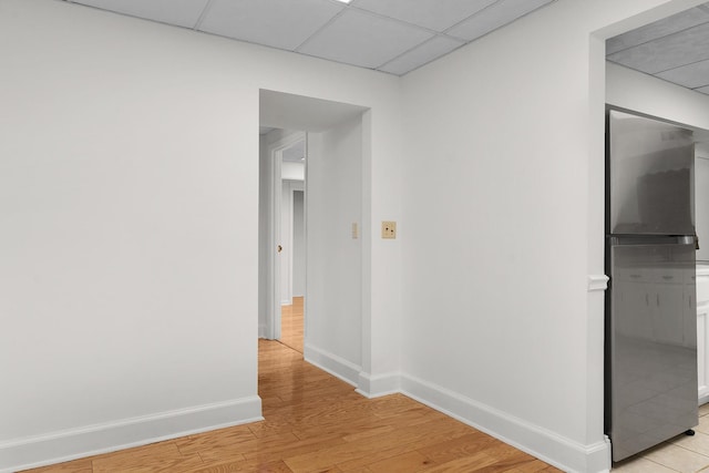 2411 Woolson Rd, Chattanooga, TN 37406 - hall with light wood-style floors and a drop ceiling