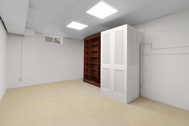 2411 Woolson Rd, Chattanooga, TN 37406 - below grade area with carpet flooring and a paneled ceiling