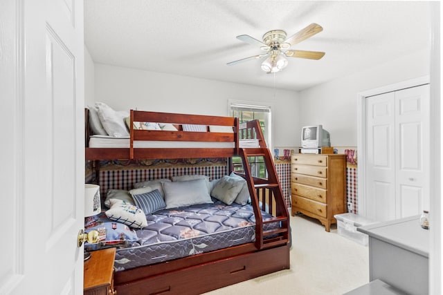 3330 Booker Farm Rd, Mount Pleasant, TN 38474 - carpeted bedroom featuring a ceiling fan