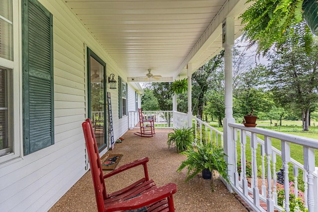 3330 Booker Farm Rd, Mount Pleasant, TN 38474 - covered porch with ceiling fan