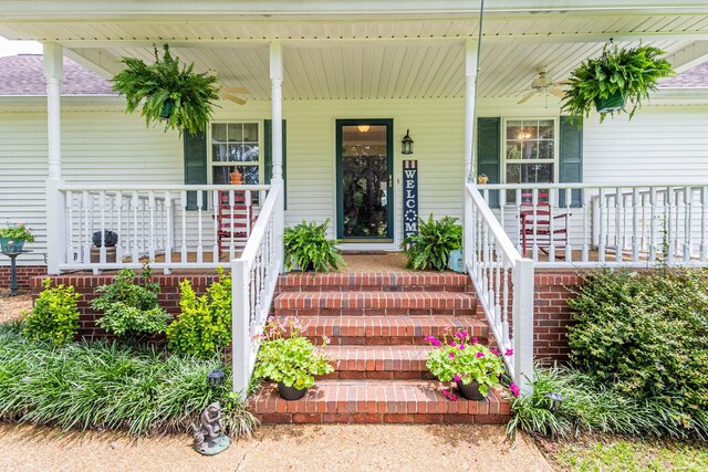 3330 Booker Farm Rd, Mount Pleasant, TN 38474 - property entrance featuring covered porch