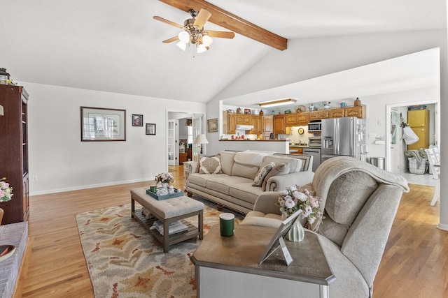 3330 Booker Farm Rd, Mount Pleasant, TN 38474 - living area featuring ceiling fan and light wood-style flooring