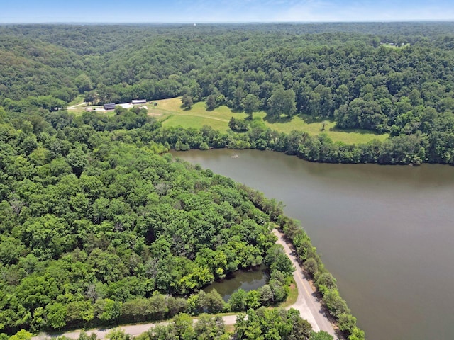 189 Cross Creek Dr, Manchester, TN 37355 - drone / aerial view of a heavily wooded area and a large body of water