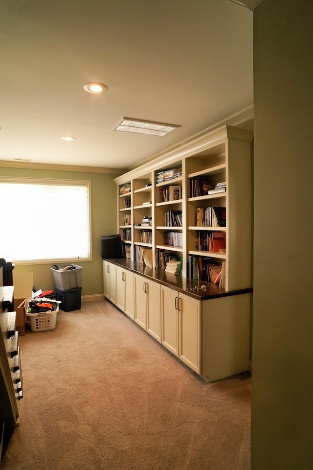 450 Lowe Branch Rd, Centerville, TN 37033 - sitting room with light carpet and recessed lighting